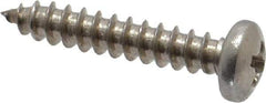 Value Collection - #4 Pan Head Phillips Sheet Metal Screw - Stainless Steel, 5/8" Length Under Head, Grade 18-8 - Exact Industrial Supply
