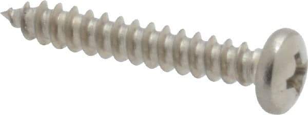 Value Collection - #4 Pan Head Phillips Sheet Metal Screw - Stainless Steel, 3/4" Length Under Head, Grade 18-8 - Exact Industrial Supply