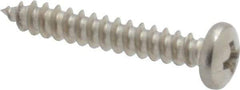Value Collection - #4 Pan Head Phillips Sheet Metal Screw - Stainless Steel, 3/4" Length Under Head, Grade 18-8 - Exact Industrial Supply