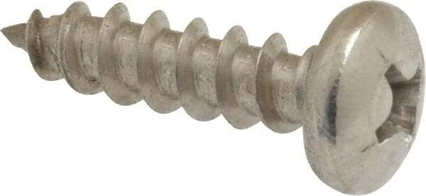 Value Collection - #10 Pan Head Phillips Sheet Metal Screw - Stainless Steel, 3/4" Length Under Head, Grade 18-8 - Exact Industrial Supply