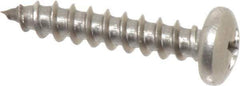 Value Collection - #10 Pan Head Phillips Sheet Metal Screw - Stainless Steel, 1" Length Under Head, Grade 18-8 - Exact Industrial Supply