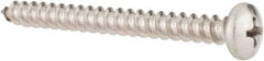 Value Collection - #10 Pan Head Phillips Sheet Metal Screw - Stainless Steel, 2" Length Under Head, Grade 18-8 - Exact Industrial Supply