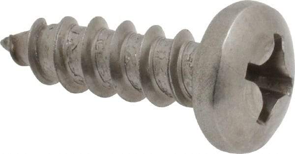 Value Collection - #12 Pan Head Phillips Sheet Metal Screw - Stainless Steel, 3/4" Length Under Head, Grade 18-8 - Exact Industrial Supply