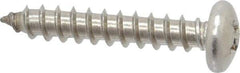 Value Collection - #12 Pan Head Phillips Sheet Metal Screw - Stainless Steel, 1-1/4" Length Under Head, Grade 18-8 - Exact Industrial Supply