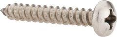 Value Collection - #12 Pan Head Phillips Sheet Metal Screw - Stainless Steel, 1-1/2" Length Under Head, Grade 18-8 - Exact Industrial Supply