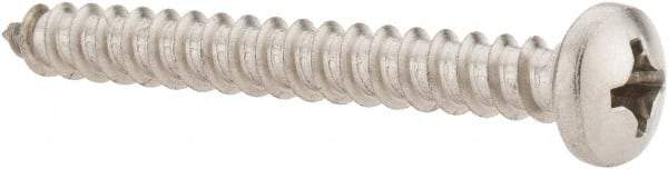 Value Collection - #12 Pan Head Phillips Sheet Metal Screw - Stainless Steel, 2" Length Under Head, Grade 18-8 - Exact Industrial Supply
