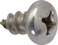 Value Collection - #14 Pan Head Phillips Sheet Metal Screw - Stainless Steel, 1/2" Length Under Head, Grade 18-8 - Exact Industrial Supply
