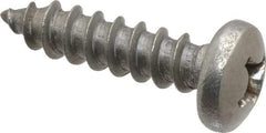 Value Collection - #14 Pan Head Phillips Sheet Metal Screw - Stainless Steel, 1" Length Under Head, Grade 18-8 - Exact Industrial Supply