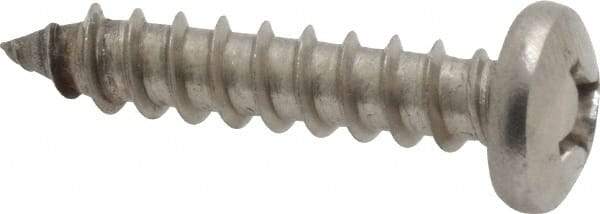 Value Collection - #14 Pan Head Phillips Sheet Metal Screw - Stainless Steel, 1-1/4" Length Under Head, Grade 18-8 - Exact Industrial Supply