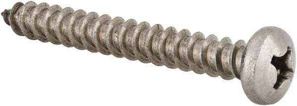 Value Collection - #14 Pan Head Phillips Sheet Metal Screw - Stainless Steel, 2" Length Under Head, Grade 18-8 - Exact Industrial Supply