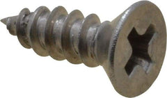 Value Collection - #4 Flat Head Phillips Sheet Metal Screw - Stainless Steel, 3/8" OAL, Grade 18-8 - Exact Industrial Supply