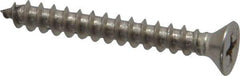 Value Collection - #10 Flat Head Phillips Sheet Metal Screw - Stainless Steel, 1-1/2" OAL, Grade 18-8 - Exact Industrial Supply