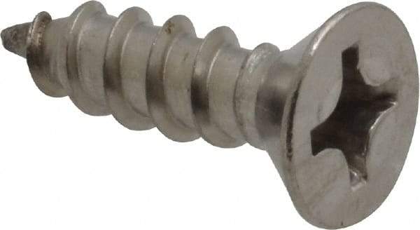 Value Collection - #12 Flat Head Phillips Sheet Metal Screw - Stainless Steel, 3/4" OAL, Grade 18-8 - Exact Industrial Supply