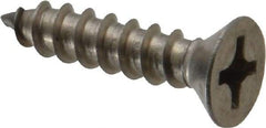 Value Collection - #12 Flat Head Phillips Sheet Metal Screw - Stainless Steel, 1" OAL, Grade 18-8 - Exact Industrial Supply