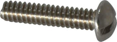 Value Collection - #10-24 UNC, 7/8" Length Under Head Slotted Drive Machine Screw - Round Head, Grade 18-8 Stainless Steel, Uncoated, Without Washer - Exact Industrial Supply