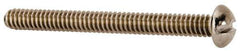 Value Collection - #10-24 UNC, 2" Length Under Head Slotted Drive Machine Screw - Round Head, Grade 18-8 Stainless Steel, Uncoated, Without Washer - Exact Industrial Supply