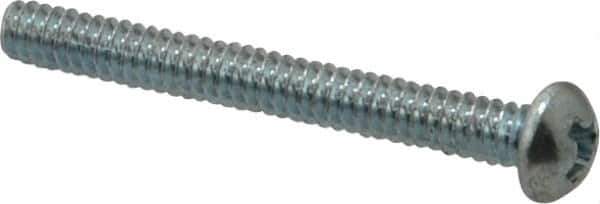 Value Collection - #10-32 UNF, 1" Length Under Head Slotted Drive Machine Screw - Round Head, Grade 18-8 Stainless Steel, Uncoated, Without Washer - Exact Industrial Supply