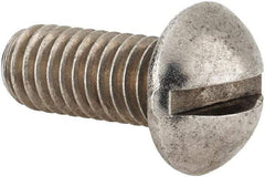 Value Collection - 5/16-18 UNC, 3/4" Length Under Head Slotted Drive Machine Screw - Round Head, Grade 18-8 Stainless Steel, Uncoated, Without Washer - Exact Industrial Supply