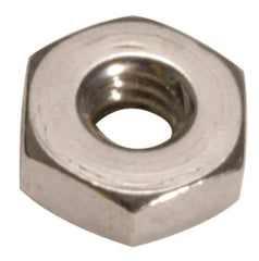 Made in USA - #4-40 UN Steel Right Hand Machine Screw Hex Nut - 1/4" Across Flats, 0.098" High, Cadmium-Plated Finish - Exact Industrial Supply