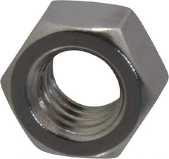 Value Collection - 7/16-14 UNC Stainless Steel Right Hand Hex Nut - 11/16" Across Flats, 3/8" High, Uncoated - Exact Industrial Supply