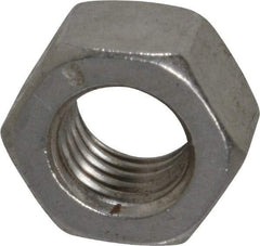 Value Collection - 5/16-24 UNF Stainless Steel Right Hand Hex Nut - 1/2" Across Flats, 17/64" High, Uncoated - Exact Industrial Supply