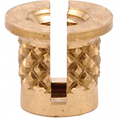 E-Z LOK - Press Fit Threaded Inserts Type: Flanged For Material Type: Plastic - Exact Industrial Supply