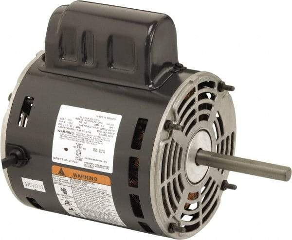 US Motors - 1/3 hp, ODP Enclosure, Auto Thermal Protection, 1,100 RPM, 115 Volt, 60 Hz, Industrial Electric AC/DC Motor - Size 48 Frame, Stud Mount, 1 Speed, Ball Bearings, 4.4 Full Load Amps, B Class Insulation, CW Lead End - Exact Industrial Supply