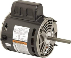 US Motors - 1/2 hp, ODP Enclosure, Auto Thermal Protection, 1,100 RPM, 115/230 Volt, 60 Hz, Industrial Electric AC/DC Motor - Size 48 Frame, Stud Mount, 1 Speed, Ball Bearings, 6.2/3.1 Full Load Amps, B Class Insulation, CW Lead End - Exact Industrial Supply