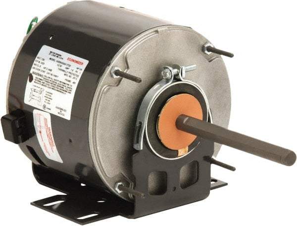 US Motors - 1/3 hp, ODP Enclosure, Auto Thermal Protection, 825 RPM, 208-230 Volt, 60 Hz, Industrial Electric AC/DC Motor - Size 48 Frame, Hub/Stud Mount, 1 Speed, Ball Bearings, 2.7 Full Load Amps, B Class Insulation, CCW Lead End Rev - Exact Industrial Supply