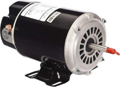 US Motors - 1.5 hp, ODP Enclosure, Auto Thermal Protection, 3,450 RPM, 115 Volt, 60 Hz, Industrial Electric AC/DC Motor - Size 48 Frame, Thru Bolt Mount, 1 Speed, Ball/SAB Bearings, 12.5 Full Load Amps, B Class Insulation, CCW Shaft End - Exact Industrial Supply