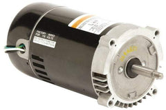 US Motors - 1/2 hp, ODP Enclosure, Auto Thermal Protection, 3,450 RPM, 115/230 Volt, 60 Hz, Industrial Electric AC/DC Motor - Size 56 Frame, C-Face Mount, 1 Speed, Ball Bearings, B Class Insulation, CCW Drive End - Exact Industrial Supply