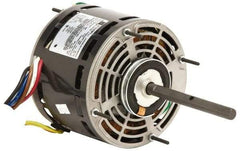 US Motors - 1/8 hp, OPAO Enclosure, Auto Thermal Protection, 1,550 RPM, 115/208-230 Volt, 60 Hz, Industrial Electric AC/DC Motor - Size 42 Frame, Hub Mount, 1 Speed, SAB Bearings, 5/2.4 Full Load Amps, B Class Insulation, CCW Lead End - Exact Industrial Supply