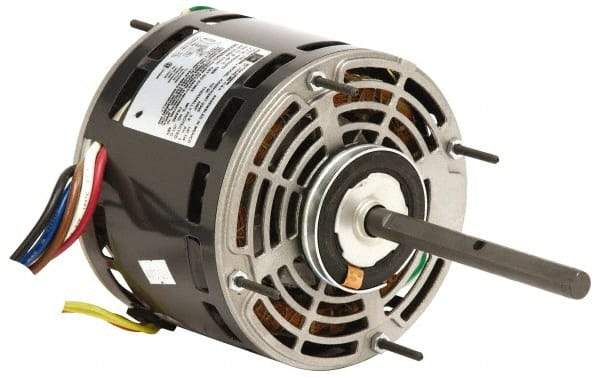 US Motors - 1/10 hp, OPAO Enclosure, Auto Thermal Protection, 1,550 RPM, 115/208-230 Volt, 60 Hz, Industrial Electric AC/DC Motor - Size 42 Frame, Ring Mount, 1 Speed, SAB Bearings, 4.63/2.0-2.2 Full Load Amps, B Class Insulation, CCW Lead End - Exact Industrial Supply