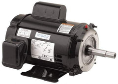 US Motors - 2 hp, ODP Enclosure, No Thermal Protection, 1,750 RPM, 115/208-230 Volt, 60 Hz, Industrial Electric AC/DC Motor - Size 182 Frame, C-Face/Base Mount, 1 Speed, Ball Bearings, 18.6/10.1-9.3 Full Load Amps, B Class Insulation, Reversible - Exact Industrial Supply