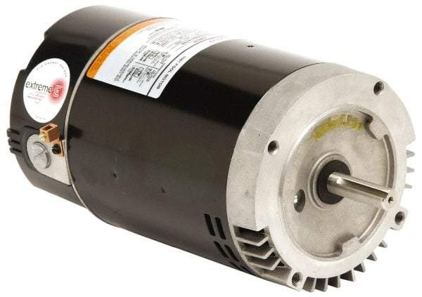 US Motors - 1/2 hp, ODP Enclosure, Auto Thermal Protection, 3,450 RPM, 115/230 Volt, 60 Hz, Industrial Electric AC/DC Motor - C-Face Mount, 1 Speed, Ball Bearings, B Class Insulation, CW Lead End - Exact Industrial Supply