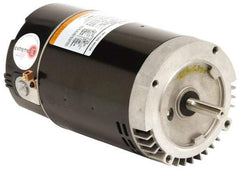 US Motors - 1.5 hp, ODP Enclosure, Auto Thermal Protection, 3,450 RPM, 115/230 Volt, 60 Hz, Industrial Electric AC/DC Motor - Size 56 Frame, C-Face Mount, 1 Speed, Ball Bearings, B Class Insulation, CW Lead End - Exact Industrial Supply