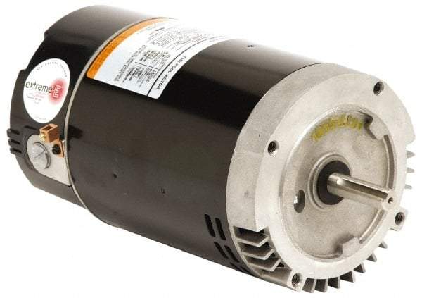 US Motors - 2 hp, ODP Enclosure, Auto Thermal Protection, 3,450 RPM, 115/230 Volt, 60 Hz, Industrial Electric AC/DC Motor - Size 56 Frame, C-Face Mount, 1 Speed, Ball Bearings, B Class Insulation, CCW Drive End - Exact Industrial Supply