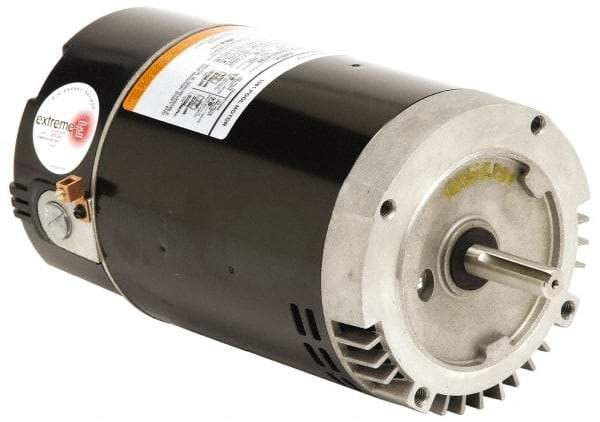 US Motors - 3/4 hp, ODP Enclosure, Auto Thermal Protection, 3,450 RPM, 230 Volt, 60 Hz, Industrial Electric AC/DC Motor - C-Face Mount, 2 Speed, Ball Bearings, B Class Insulation, CW Lead End - Exact Industrial Supply