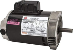 US Motors - 1/2 hp, ODP Enclosure, Auto Thermal Protection, 3,450 RPM, 115/208-230 Volt, 60 Hz, Industrial Electric AC/DC Motor - Size 56C Frame, C-Face Mount, 1 Speed, Ball Bearings, 8.2/4.2-4.1 Full Load Amps, B Class Insulation, Reversible - Exact Industrial Supply