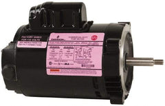 US Motors - 1/3 hp, ODP Enclosure, Auto Thermal Protection, 3,450 RPM, 115/208-230 Volt, 60 Hz, Industrial Electric AC/DC Motor - Size 56J Frame, J-Face Mount, 1 Speed, Ball Bearings, 6.2/2.9-3.1 Full Load Amps, B Class Insulation, CCW Drive End - Exact Industrial Supply