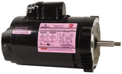 US Motors - 3/4 hp, ODP Enclosure, Auto Thermal Protection, 3,450 RPM, 115/208-230 Volt, 60 Hz, Industrial Electric AC/DC Motor - Size 56J Frame, J-Face Mount, 1 Speed, Ball Bearings, 10.4/5.4-5.2 Full Load Amps, B Class Insulation, CCW Drive End - Exact Industrial Supply