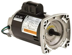 US Motors - 1 hp, ODP Enclosure, Auto Thermal Protection, 3,450 RPM, 115/230 Volt, 60 Hz, Industrial Electric AC/DC Motor - Size 56 Frame, Square Flange Mount, 1 Speed, Ball Bearings, 13.6/6.8 Full Load Amps, B Class Insulation, CCW Drive End - Exact Industrial Supply