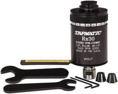 Tapmatic - Model RX30, No. 0 Min Tap Capacity, 1/4 Inch Max Mild Steel Tap Capacity, JT33 Mount Tapping Head - 21600 (J116), 21700 (J117) Compatible, Includes Tap Clamping Wrenches and 2 collets, for Manual Machines - Exact Industrial Supply
