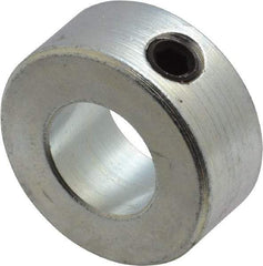 Climax Metal Products - 1/2" Bore, Steel, Set Screw Shaft Collar - 1" Outside Diam, 7/16" Wide - Exact Industrial Supply