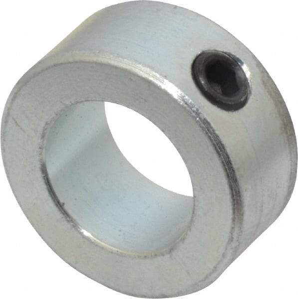 Climax Metal Products - 3/4" Bore, Steel, Set Screw Shaft Collar - 1-1/4" Outside Diam, 9/16" Wide - Exact Industrial Supply
