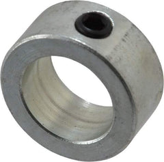 Climax Metal Products - 13/16" Bore, Steel, Set Screw Shaft Collar - 1-1/4" Outside Diam, 9/16" Wide - Exact Industrial Supply