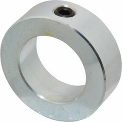 Climax Metal Products - 1-5/16" Bore, Steel, Set Screw Shaft Collar - 2-1/8" Outside Diam, 11/16" Wide - Exact Industrial Supply