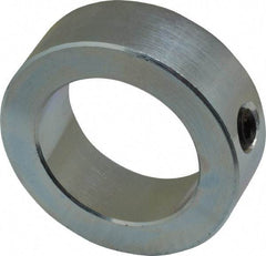 Climax Metal Products - 1-1/2" Bore, Steel, Set Screw Shaft Collar - 2-1/4" Outside Diam, 3/4" Wide - Exact Industrial Supply