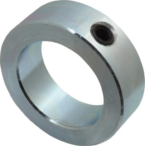 Climax Metal Products - 1-7/8" Bore, Steel, Set Screw Shaft Collar - 2-3/4" Outside Diam, 7/8" Wide - Exact Industrial Supply