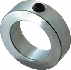 Climax Metal Products - 1-15/16" Bore, Steel, Set Screw Shaft Collar - 3" Outside Diam, 7/8" Wide - Exact Industrial Supply